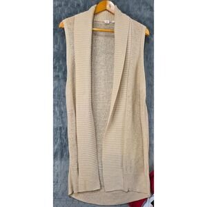 GAP Knitted Beige Cream Cardigan‎ Sleeveless Size Large